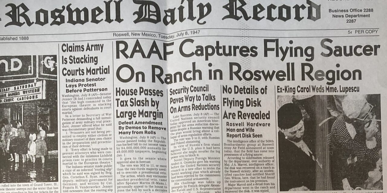 Νέα στοιχεία για τη συντριβή στο Roswell